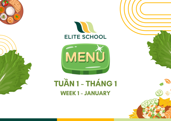 Thông tin thực đơn năm học 2025 - 2026 | Tuần 1, Tháng 1/2026